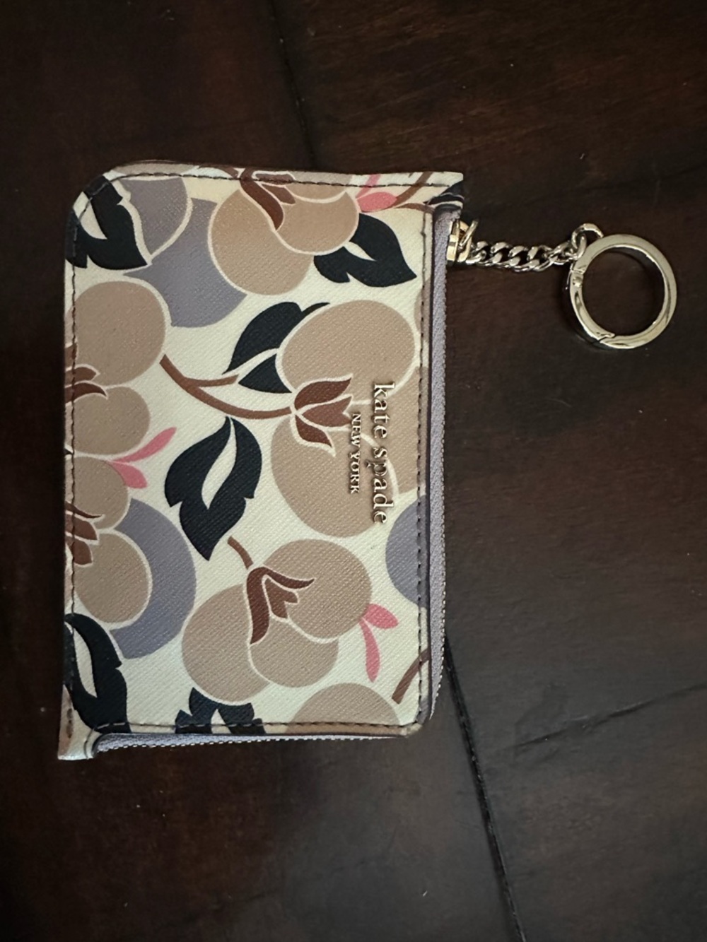 kate spade Cameron easy floral l zip key pouch card holder